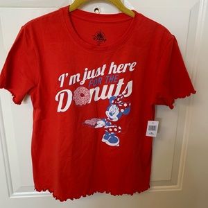 Disney Parks “I’m Just Here For The Donuts” Top NWT🌴